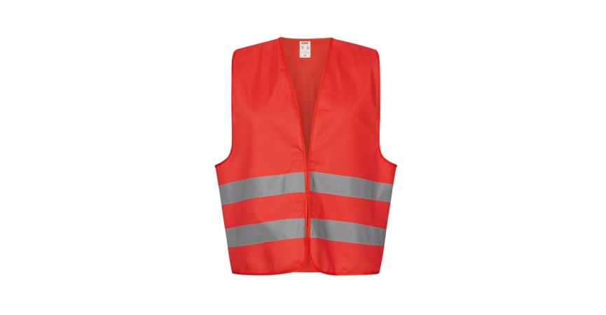 NOWOŚĆ: Kamizelka ostrzegawcza czerwona