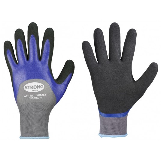 0632 Rękawice powl. podwójnie nitrylem AURORA 9 -zdjęcie numer 1