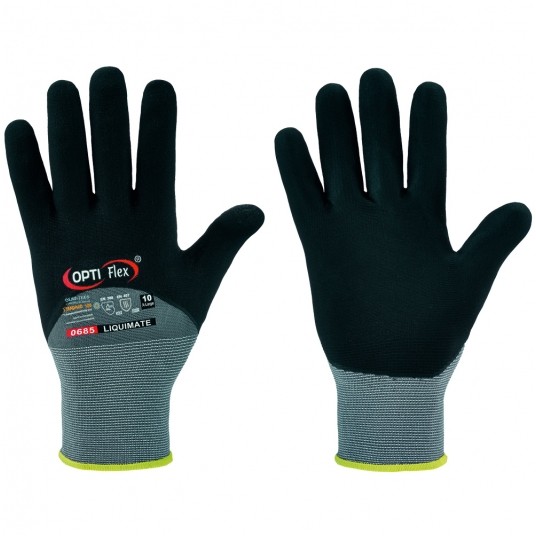 0685 Rękawice Optimate powlekane nitrylem 8 -zdjęcie numer 1
