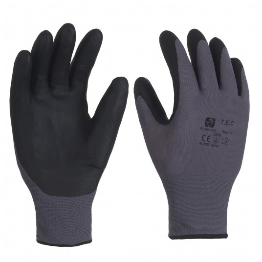 Rękawice nylon powl. spien nitrylem FOAM TEC 7 -zdjęcie numer 1