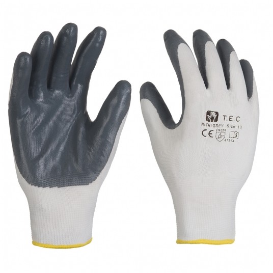 Rękawice powlekane nitrylem szare NITRI GREY 6 -zdjęcie numer 1