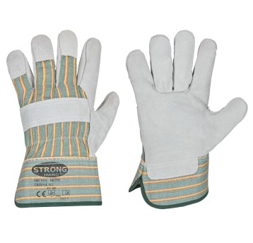0116 Rękawice robocze wzm. skórą bydlęcą HK TOP