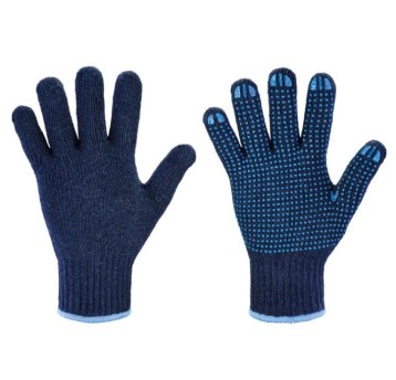 0375 Rękawice robocze dziane nakrapiane RUDONG 08