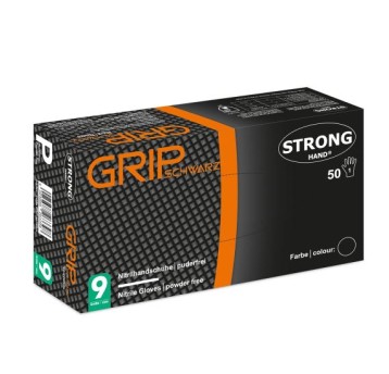0422 Rękawice nitrylowe StrongHand GRIP BLACK 8