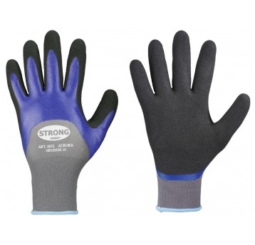 0632 Rękawice powl. podwójnie nitrylem AURORA 9