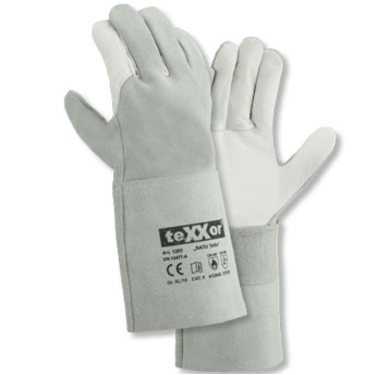 1202 Rękawice spawalnicze ze skóry lico/dwoina 10