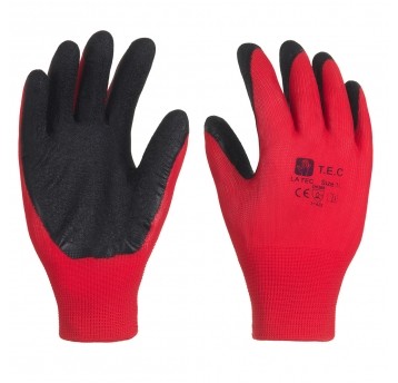 Rękawice poliest. powlekane lateksem LATEC 8