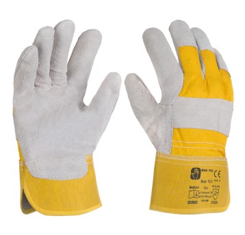 Rękawice wzm skórą dwoina ROBTEC